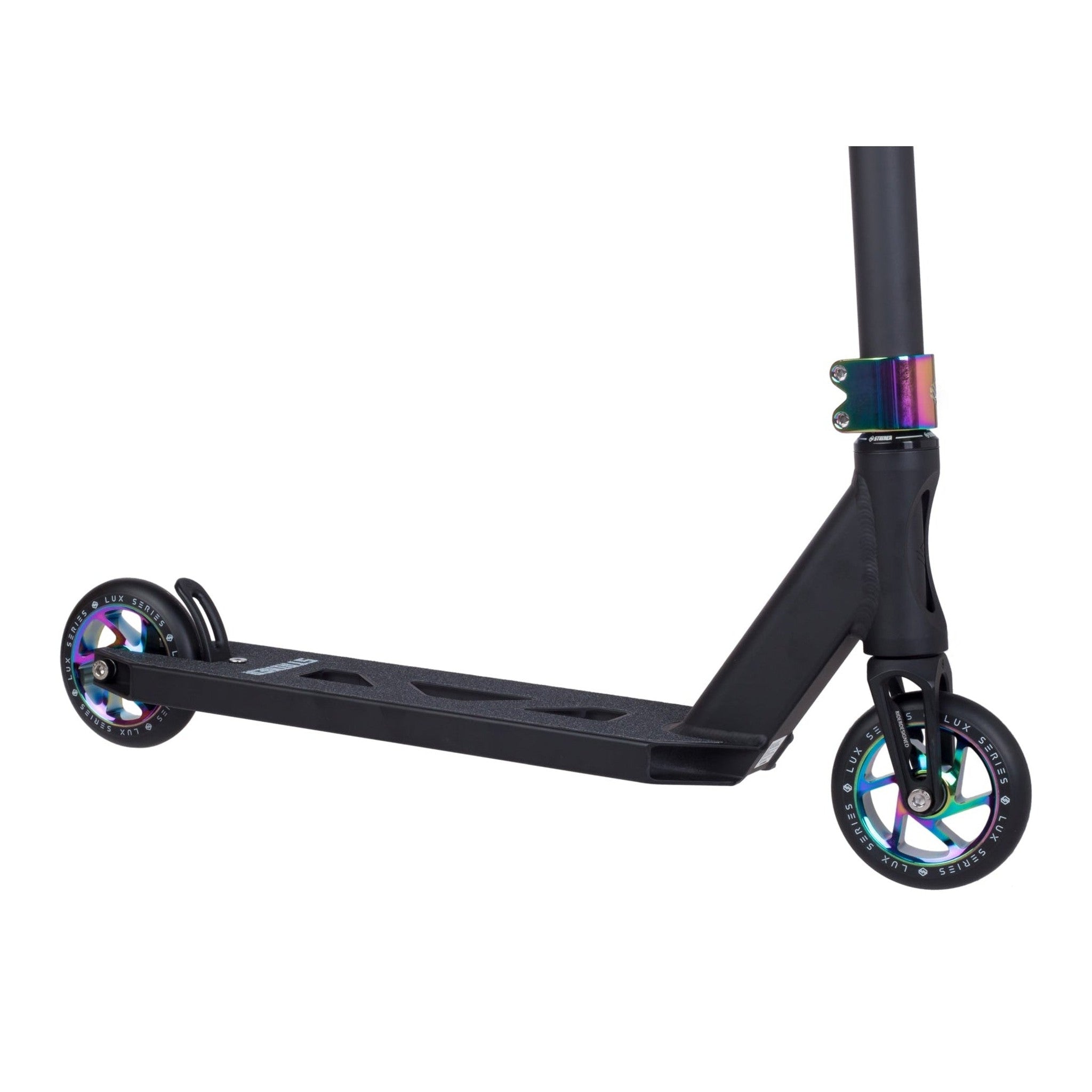 Striker Lux Youth Stunt Scooter - Black/Rainbow-ScootWorld.de