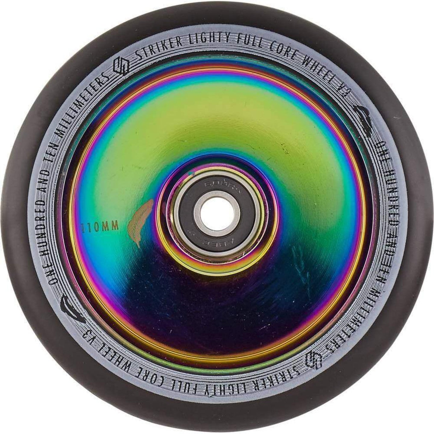 Striker Lighty Fullcore V3 Black PU 110mm Stunt Scooter Rolle - Rainbow-ScootWorld.de