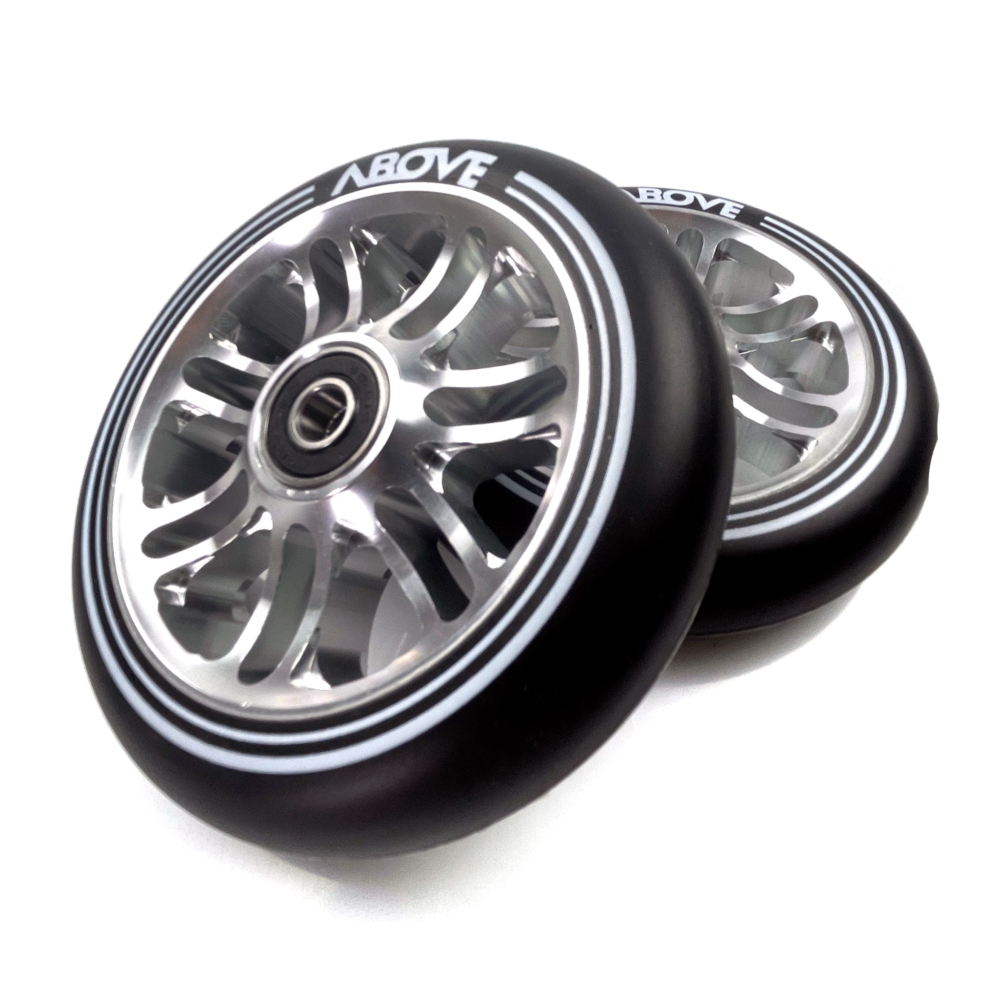 Above Talea Spoked Stunt Scooter Rolle 2-Pack - Silver-ScootWorld.de