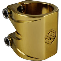 Striker Essence V2 Double Stunt Scooter Clamp - Gold Chrome-ScootWorld.de