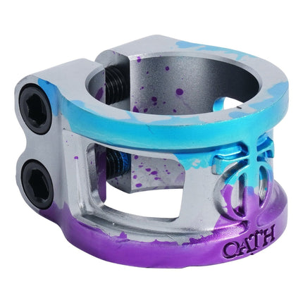 Pince à Vis Oath Cage V2 Pour Trottinette Stunt - Aluminium, 2 Vis, 5 Couleurs Au Choix