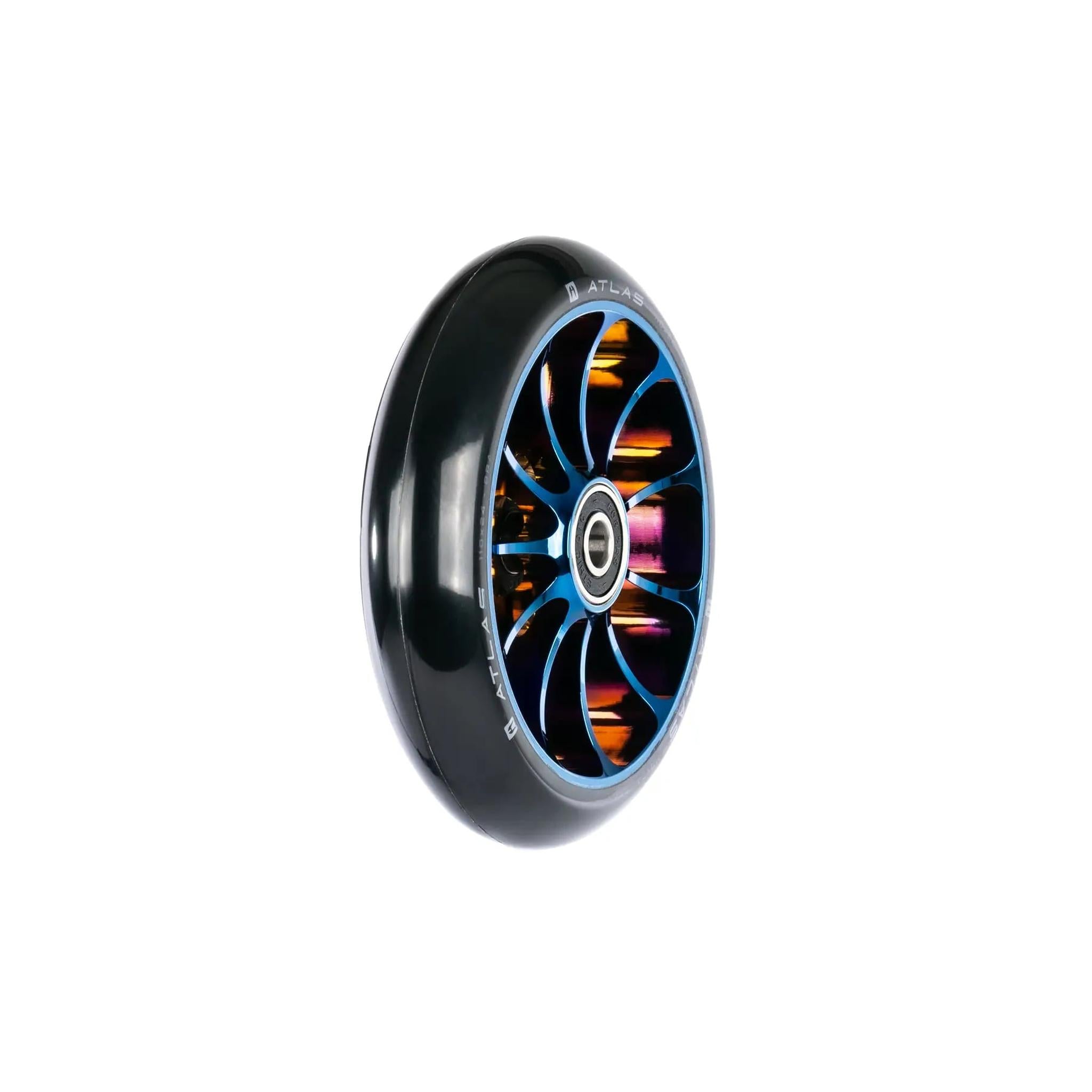 Ethic Atlas Stunt Scooter Rolle - Chrome Blau-ScootWorld.de
