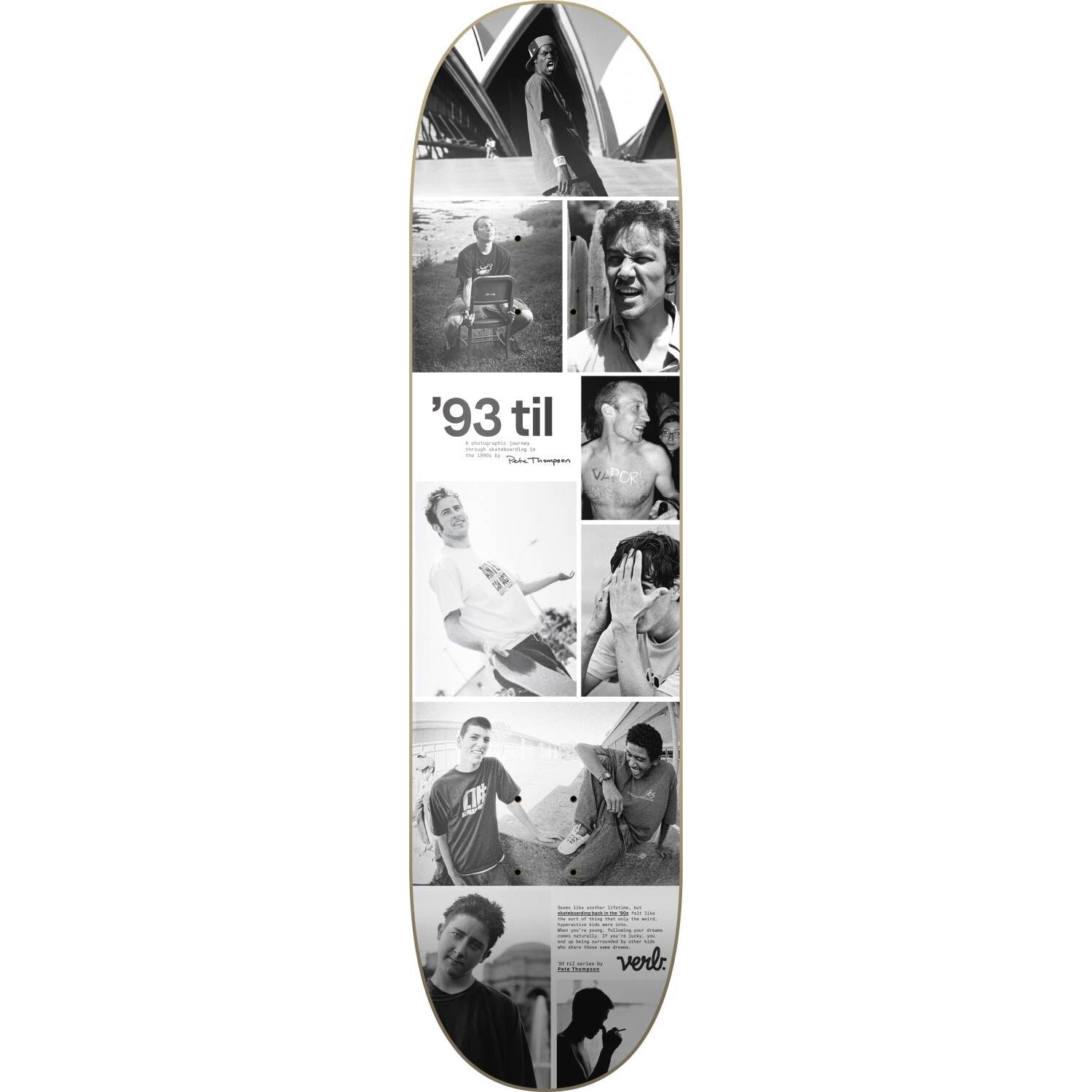 Verb 93 Til Collage Skateboard Deck - B & W-ScootWorld.de