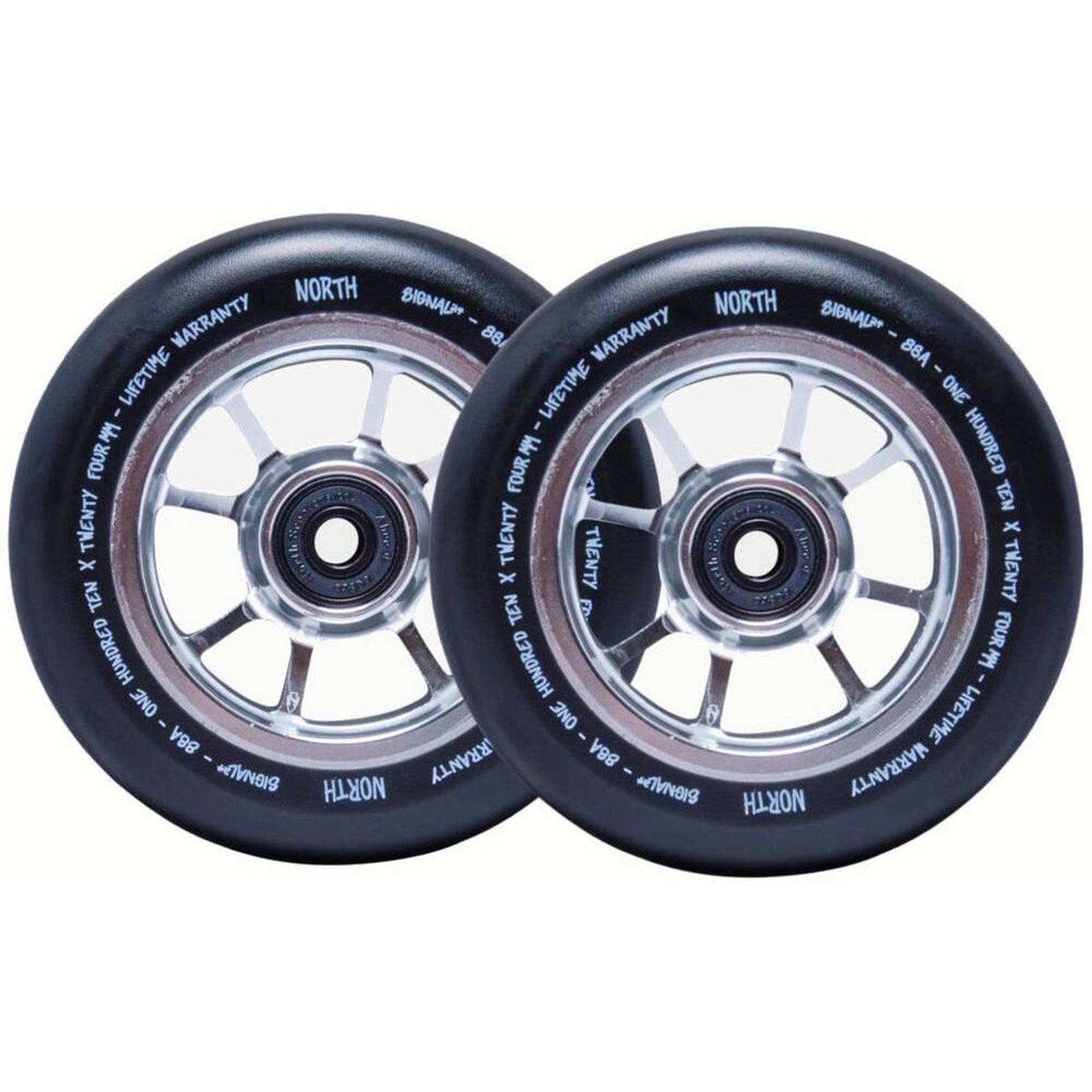 North Signal Stunt Scooter Rolle 2-Pack - Silber-ScootWorld.de