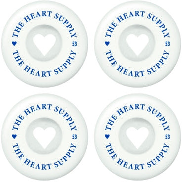 Heart Supply Clean Heart 99A Skateboard Rollen 4-Pak - White/Blue-ScootWorld.de