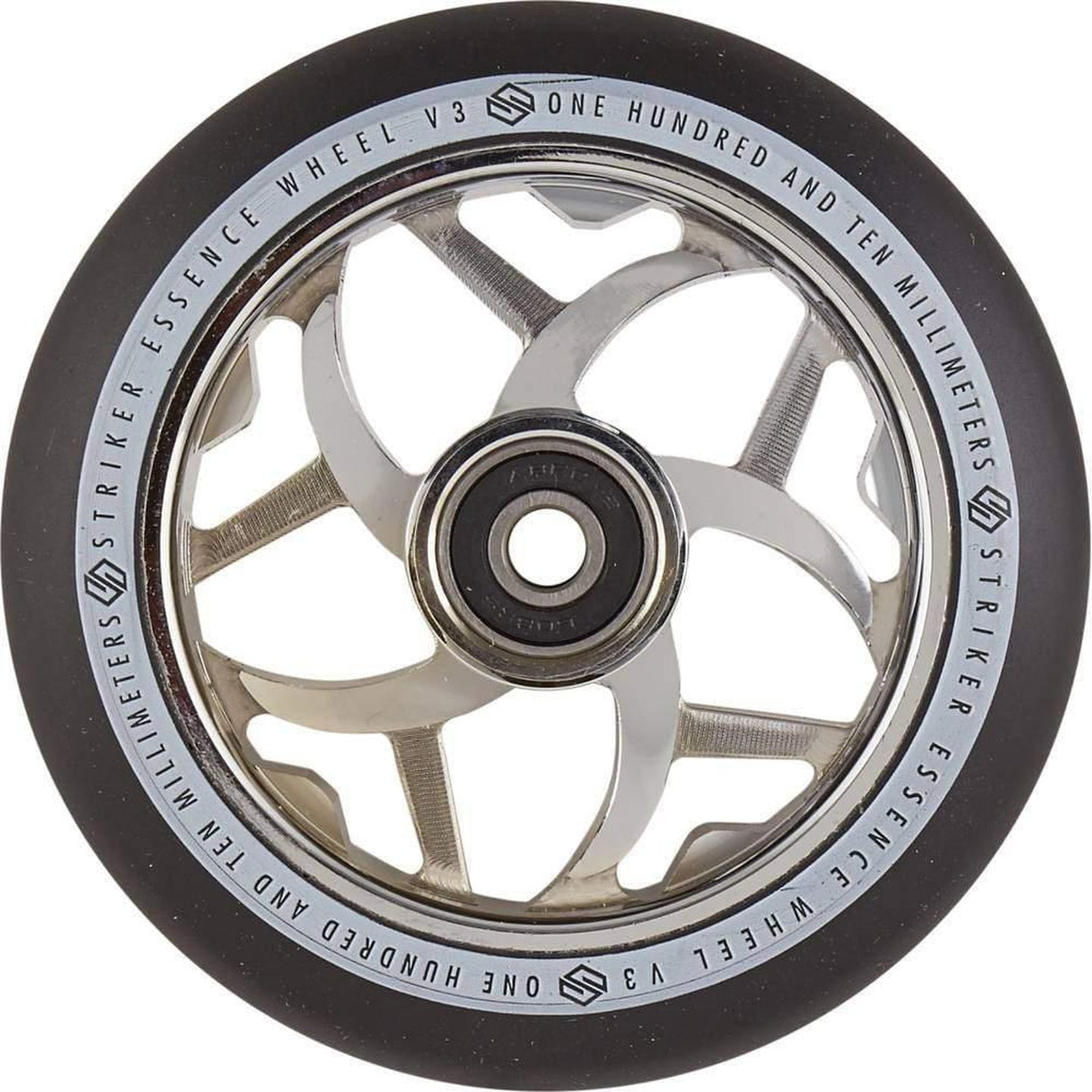 Striker Essence V3 Black PU 110mm Stunt Scooter Rolle - Chrome-ScootWorld.de