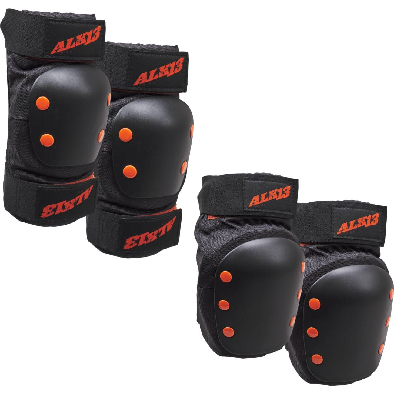 Alk13 Combo Pads - Black/Red-ScootWorld.de