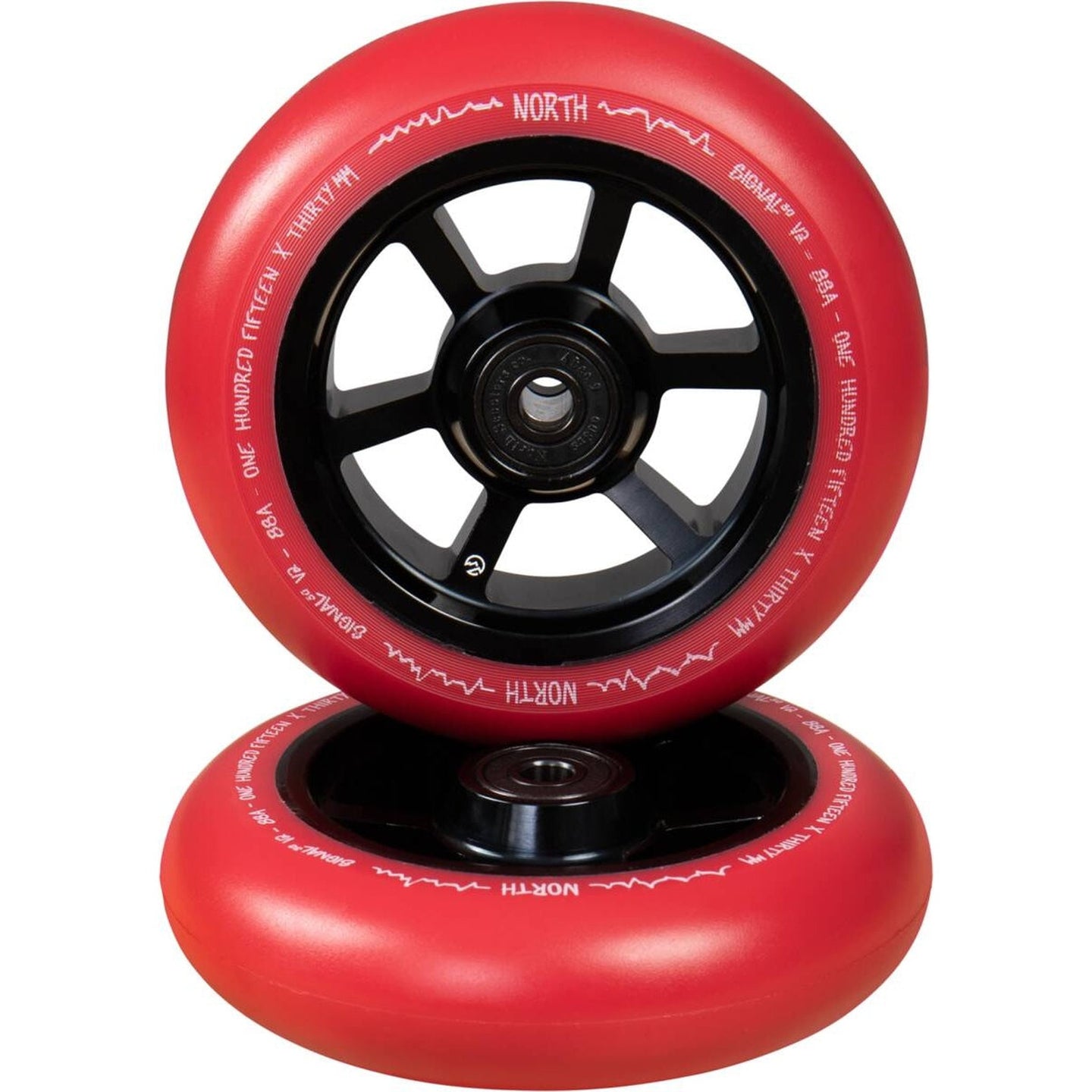 North Signal V2 Stunt Scooter Rolle - Schwarz/Rot-ScootWorld.de