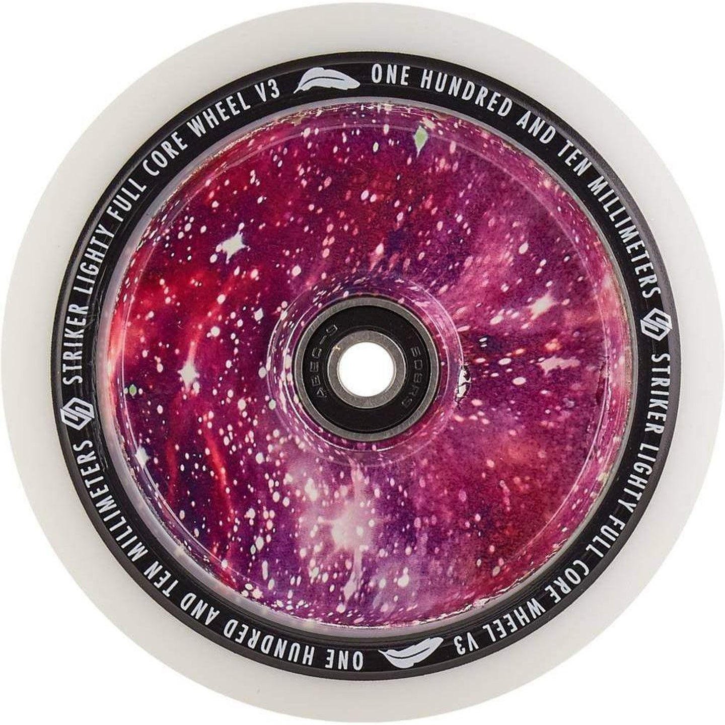 Striker Lighty Fullcore V3 White PU 110mm Stunt Scooter Rolle - Purple Galaxy-ScootWorld.de