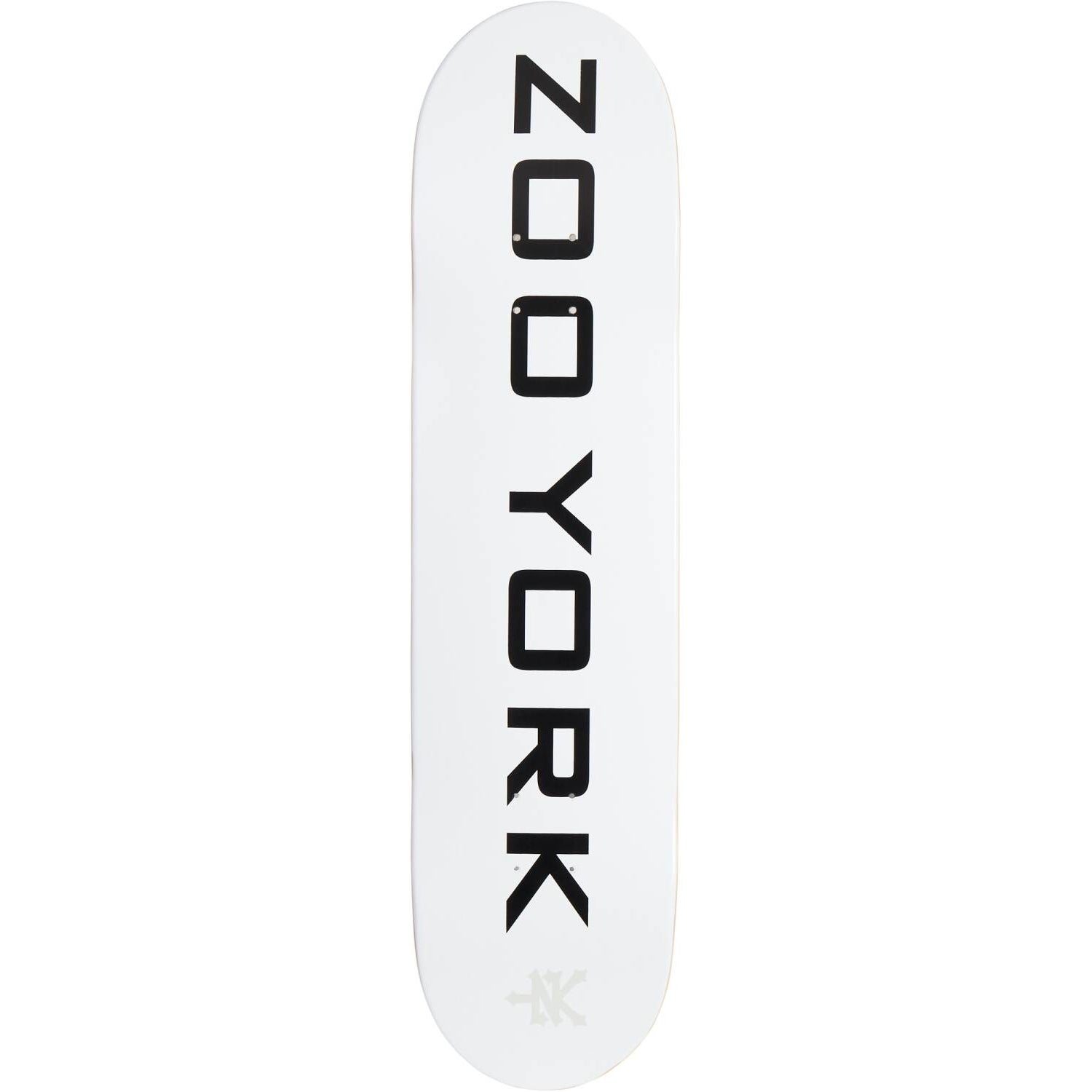 Zoo York Classic Logo Block Skateboard Deck - White-ScootWorld.de