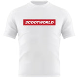 ScootWorld Box Logo Tshirt - White/Red-ScootWorld.de