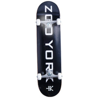 Zoo York Logo Block Skateboard - Black/White-ScootWorld.de