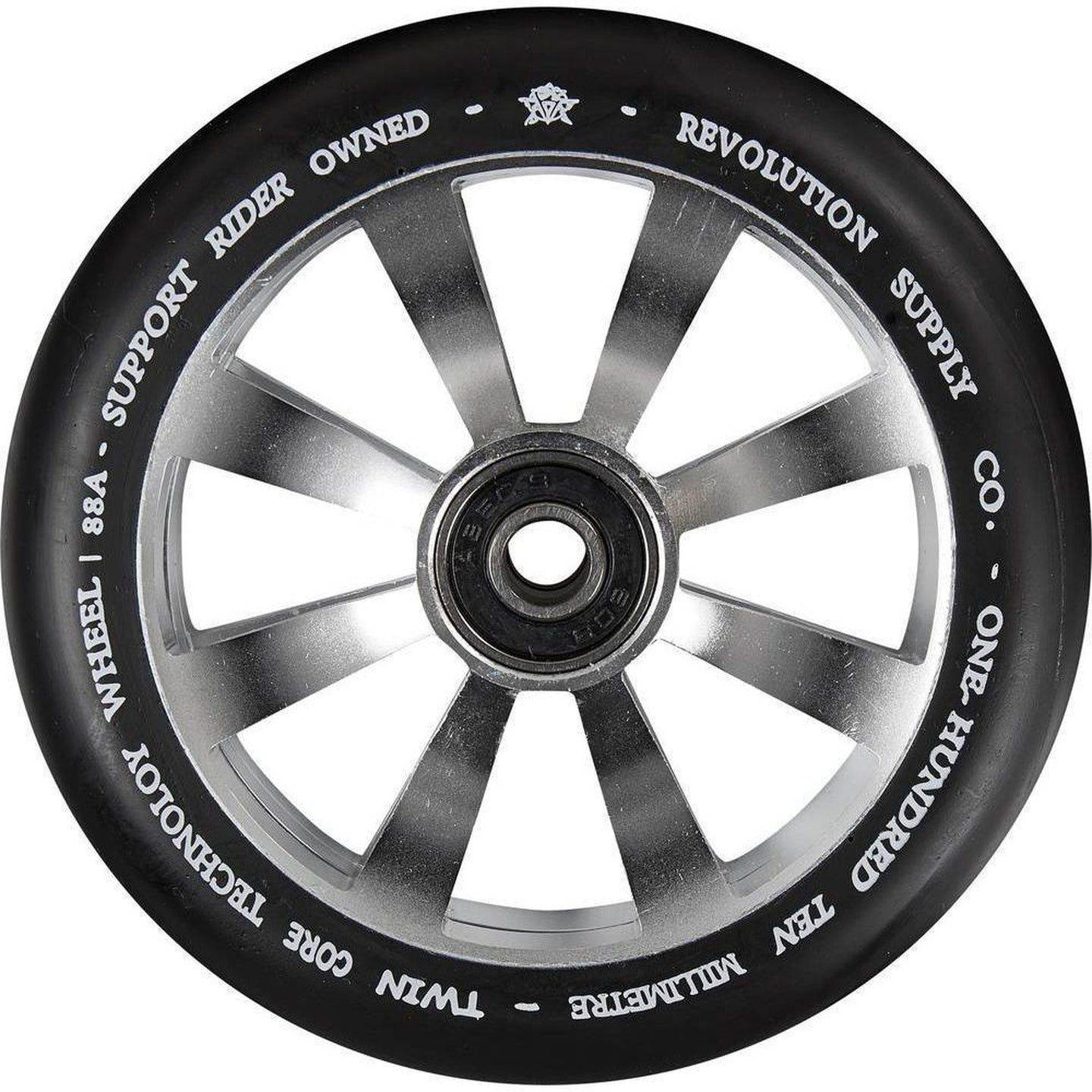 Revolution Supply Twin Core 110mm Stunt Scooter Rolle - Silver-ScootWorld.de