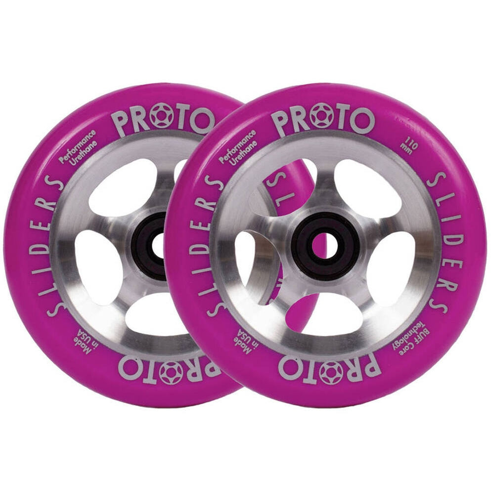 Proto Sliders Starbright Stunt Scooter Rolle 2-Pack - Purple On Raw-ScootWorld.de