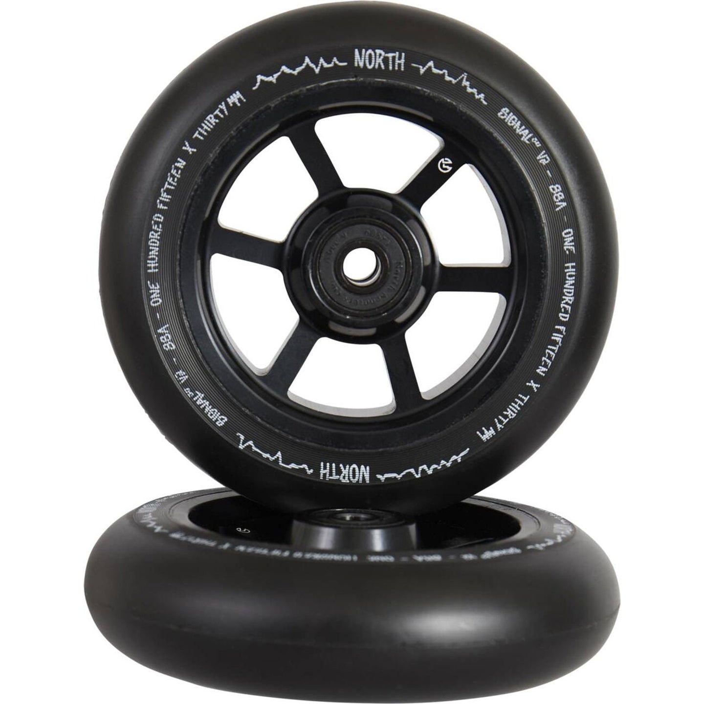 North Signal V2 Stunt Scooter Rolle - Matte Schwarz/Schwarz-ScootWorld.de