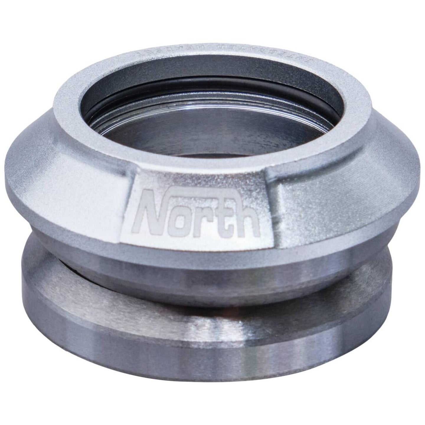 North Star Integrated Stunt Scooter Headset - Matte Silver-ScootWorld.de