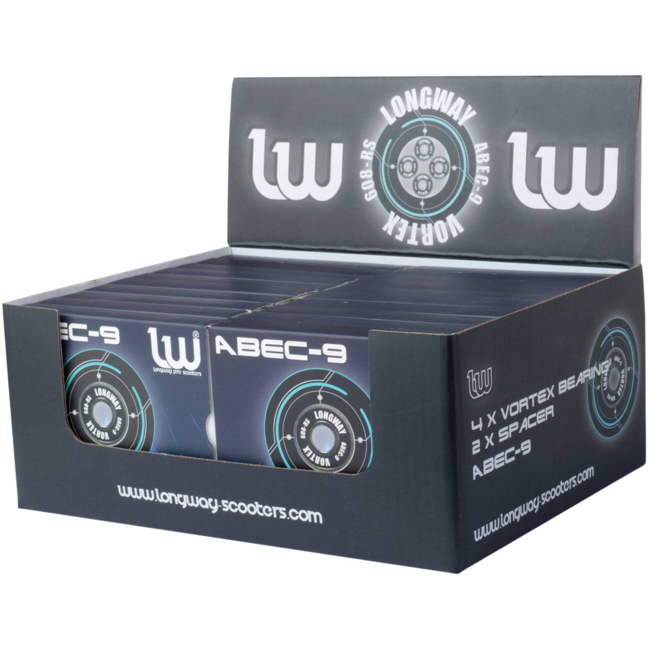 Longway Vortex Retail Scooter Bearings 20-Pak -ScootWorld.de