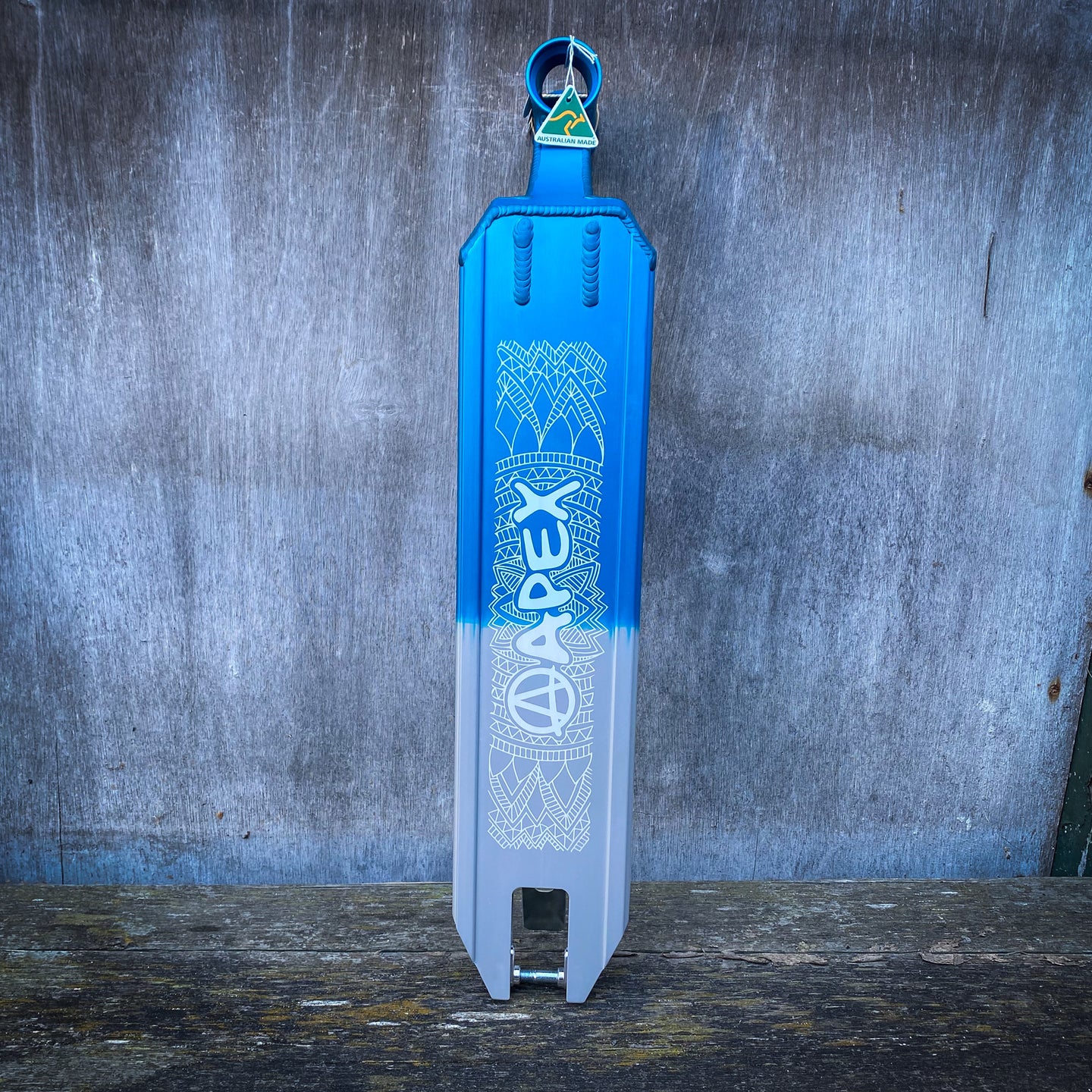 Apex ID Limited 4.5" Stunt Scooter Deck - Blue/Silver-ScootWorld.de