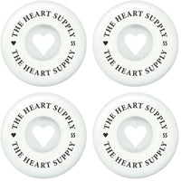 Heart Supply Clean Heart 99A Skateboard Rollen 4-Pak - White/Black-ScootWorld.de