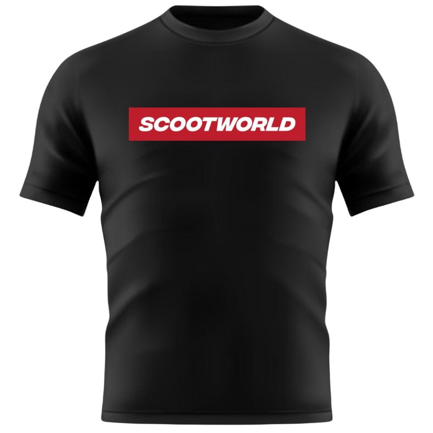 ScootWorld Box Logo Tshirt - Black/Red-ScootWorld.de