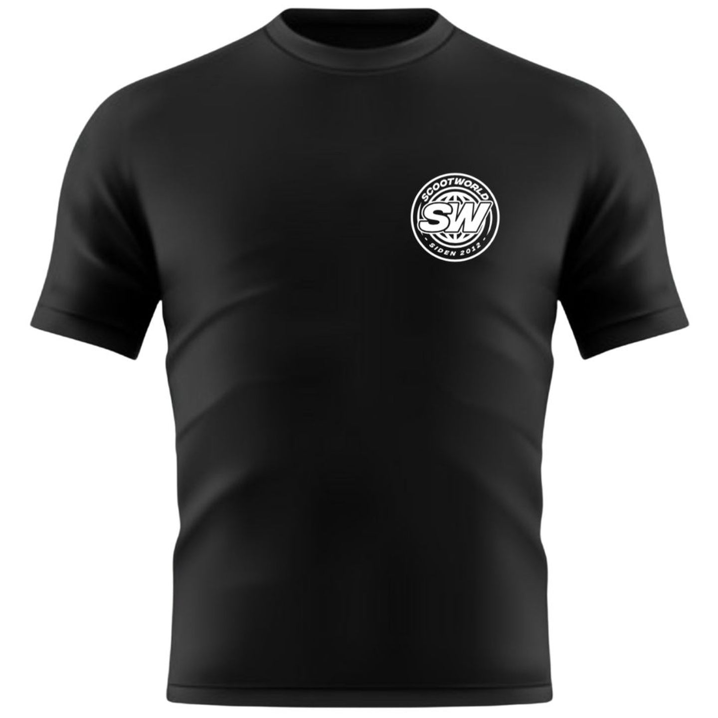 ScootWorld Small Chest Batch Logo Tshirt - Black-ScootWorld.de