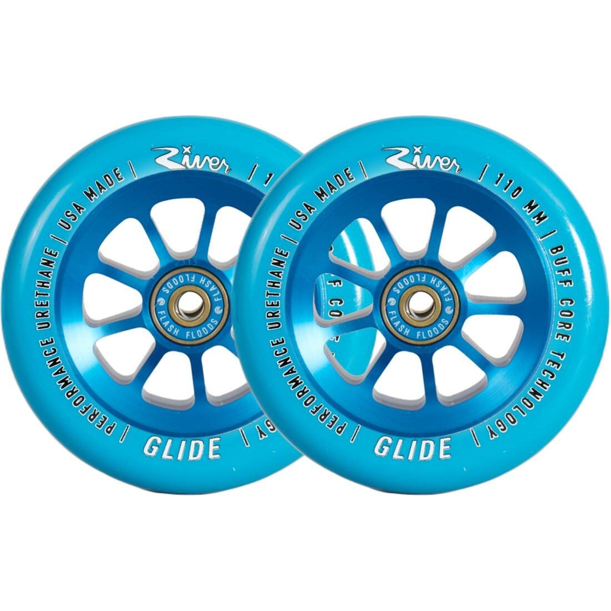 River Glide Sapphire Stunt Scooter Rollen 2-Pack - Blue-ScootWorld.de