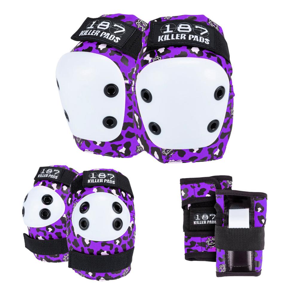 187 Killer Pads Jr. Schutzset 6-Pack Kinder - Staab Purple-ScootWorld.de