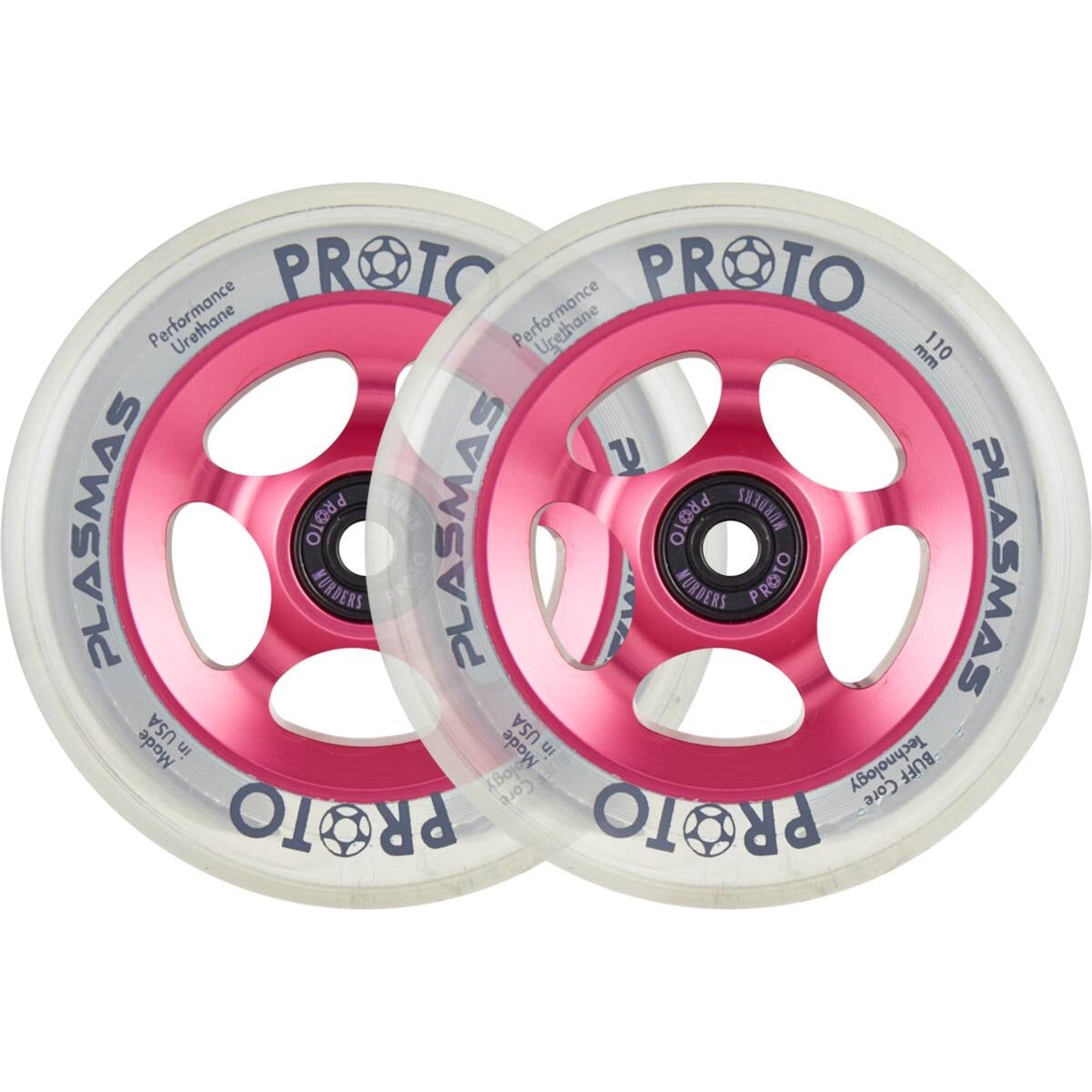 Proto Plasma Stunt Scooter Rollen 2-Pack - Neon Pink-ScootWorld.de