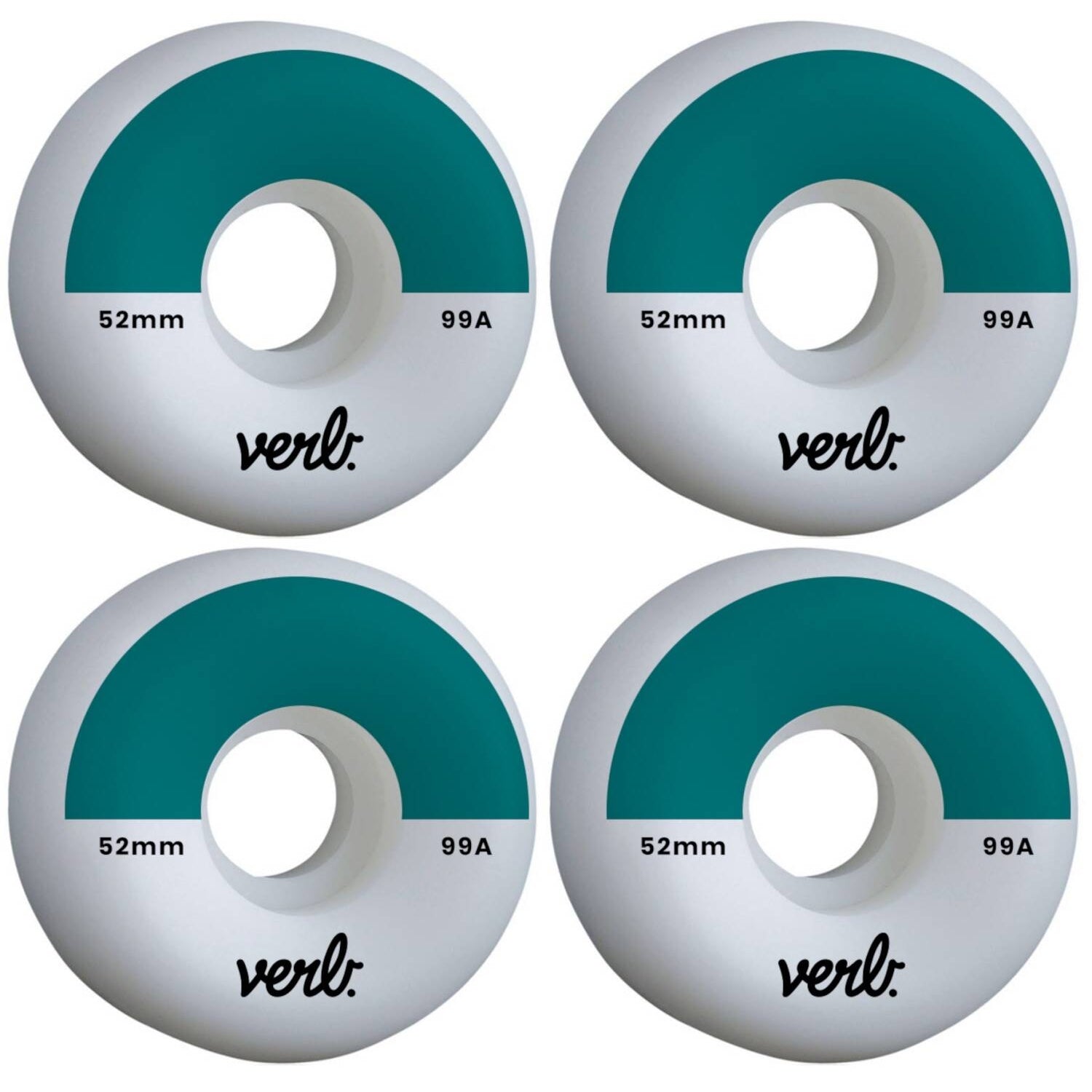 Verb Dip 99A Skateboard Rollen 4-Pack - Teal-ScootWorld.de