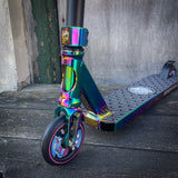 ScootWorld Rainbow Custom Build Stunt Scooter - Black/Rainbow-ScootWorld.de