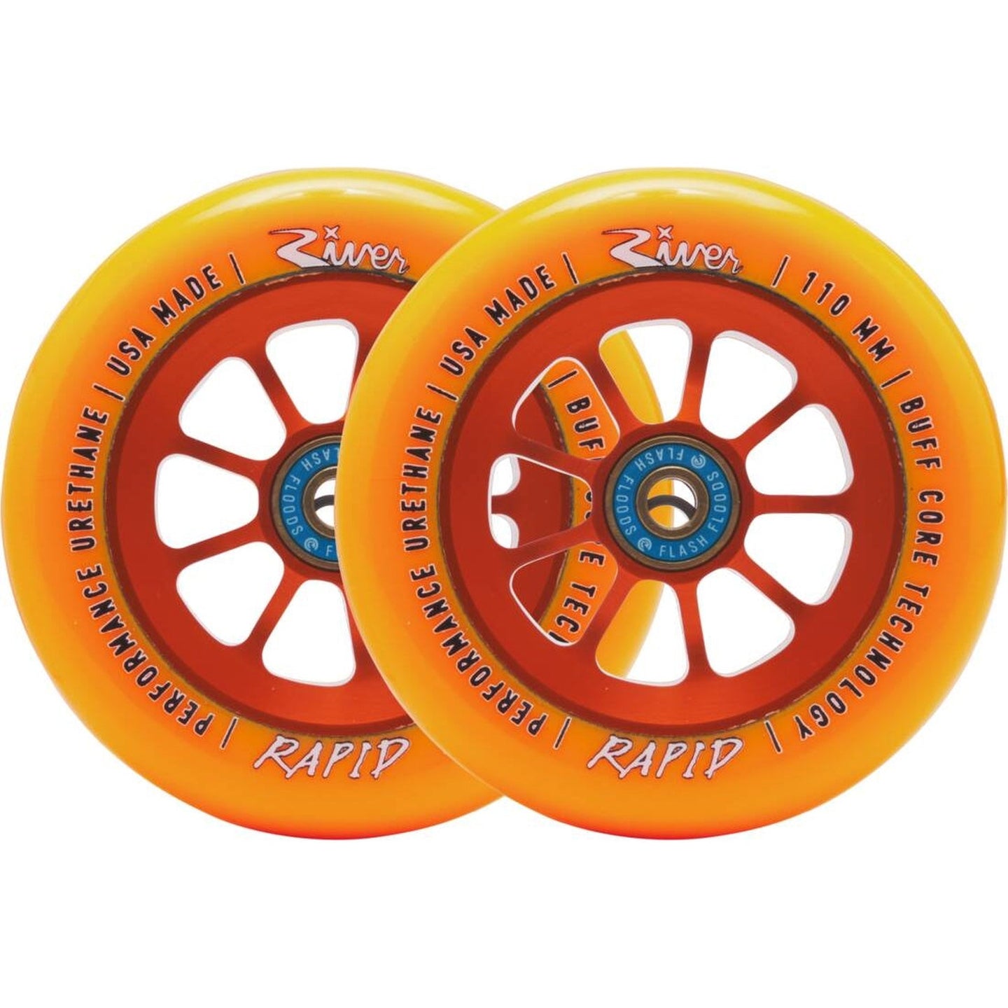 River Naturals Rapid Stunt Scooter Rollen 2-Pack - Sunset-ScootWorld.de