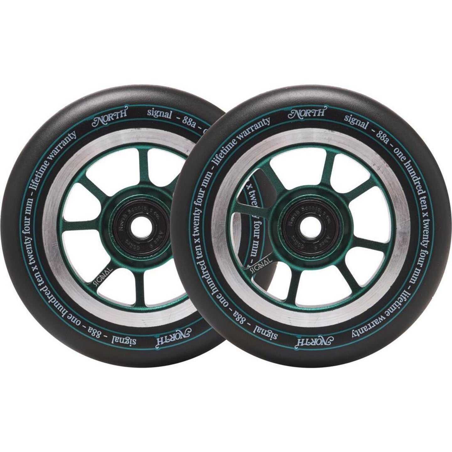 North Signal Stunt Scooter Rollen 2-Pack - Forest Green-ScootWorld.de