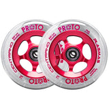 Proto X Centrano Plasmas Stunt Scooter Rolle 2-Pack - Clear On Red-ScootWorld.de