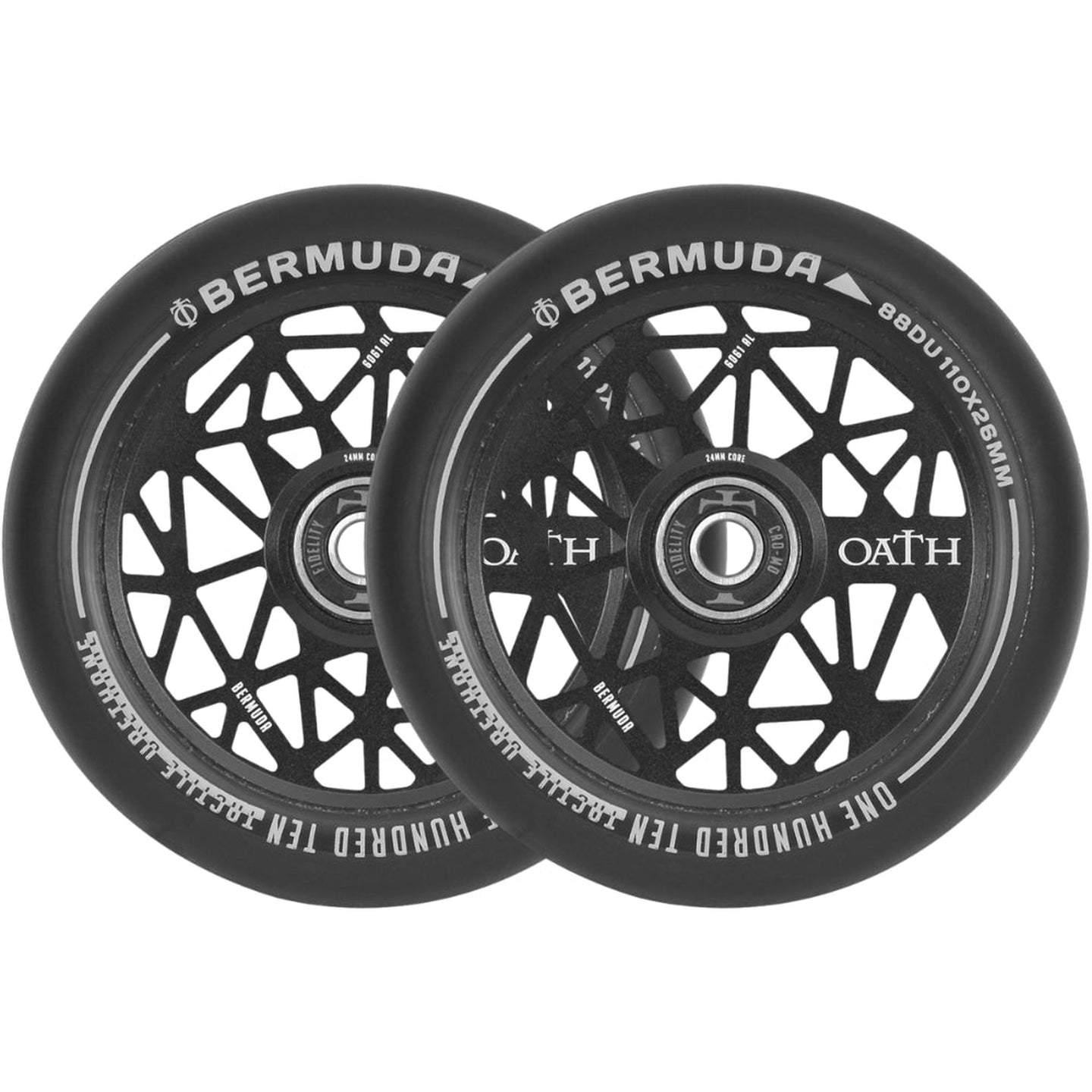 Oath Bermuda 110MM Stunt Scooter Rollen 2-Pack - Black-ScootWorld.de