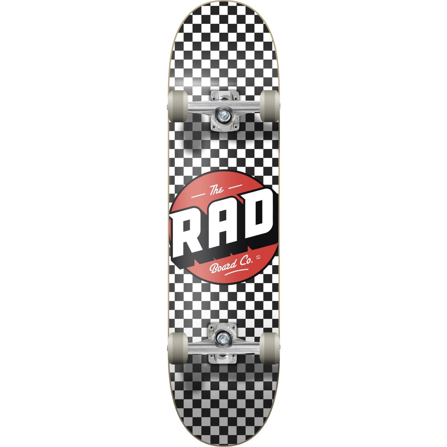 RAD Checkers Progressive Skateboard - Schwarz/Weiß-ScootWorld.de