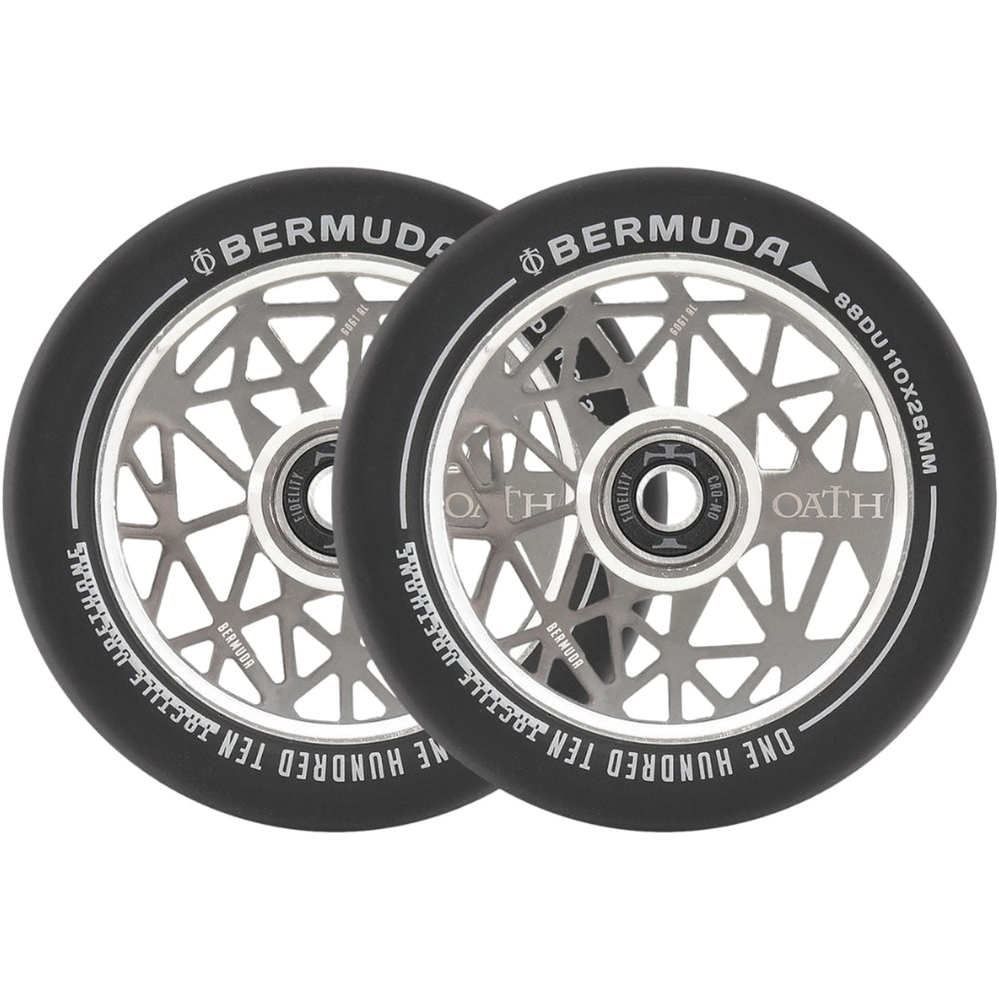 Oath Bermuda 110MM Stunt Scooter Rollen 2-Pack - Silver-ScootWorld.de