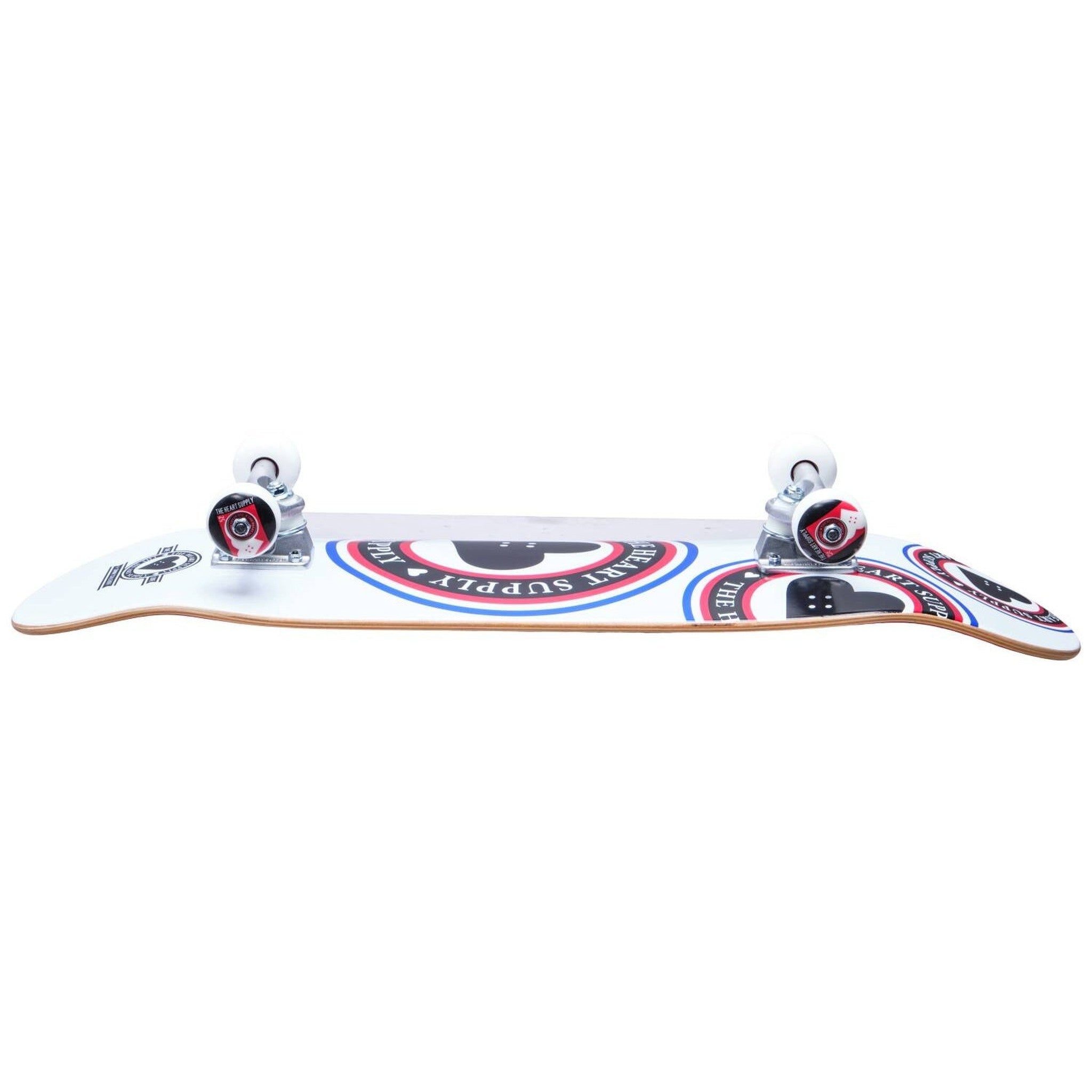 Herz Versorgung Orbit Logo komplette Skateboard - White/Black/Blue-ScootWorld.de