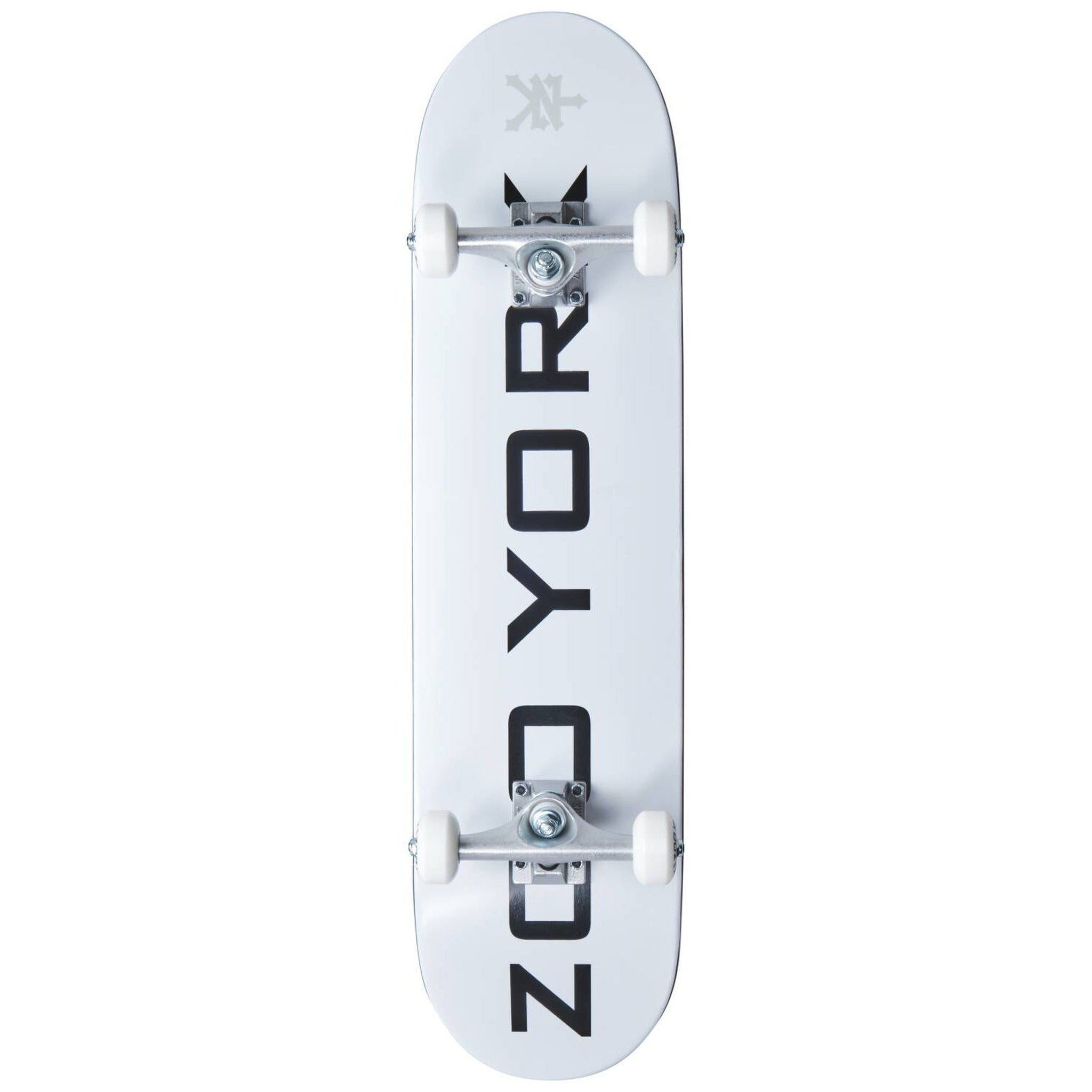 Zoo York Logo Block Skateboard - White-ScootWorld.de