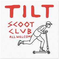 Tilt Scoot Club Klistermærke Til Løbehjul - Hvid-ScootWorld.de