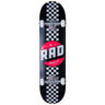 RAD Checker Stripe Skateboard - Schwarz