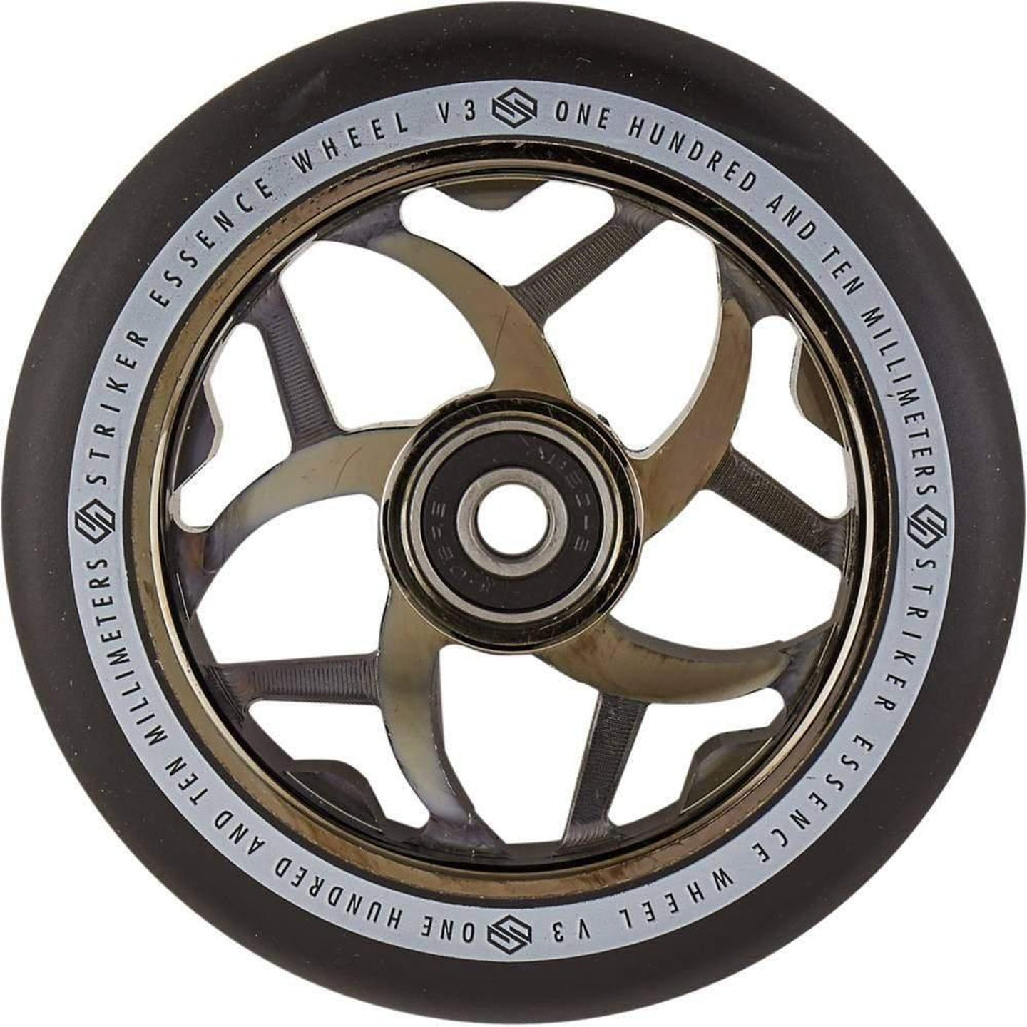 Striker Essence V3 Black PU 110mm Stunt Scooter Rolle - Metallic Black-ScootWorld.de