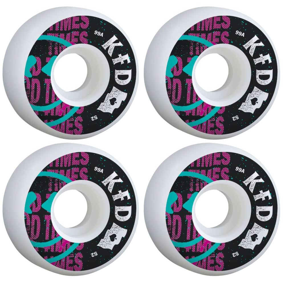 KFD DIY SKateboard Rollen 4-Pack - Teal-ScootWorld.de